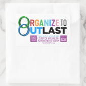 Rectangulaire Organize to Outlast Sticker (Sac)