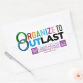 Rectangulaire Organize to Outlast Sticker (Enveloppe)