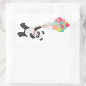 Rectangulaire Panda Party - Panda avec Ballons Sticker (Sac)