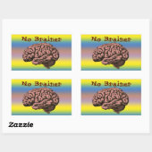 Rectangulaire Pas de sticker Brainer (Feuille)