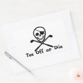 Rectangulaire Pirate Drapeau Golf Panier Sticker (Enveloppe)