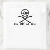 Rectangulaire Pirate Drapeau Golf Panier Sticker (Sac)