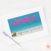 Rectangulaire ~Plage~ STICKER DE PLAGE SUD (Enveloppe)