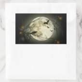 Rectangulaire Pleine lune sur Sticker Halloween (Sac)
