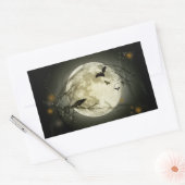 Rectangulaire Pleine lune sur Sticker Halloween (Enveloppe)