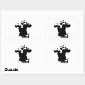 Rectangulaire Pop Art Gorilla battre la poitrine Sticker Rectang (Feuille)