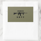 Rectangulaire Pour quand SHTF Sticker (Sac)