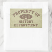 Rectangulaire Propriété Du Sticker Du Département D'Histoire (Sac)