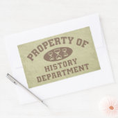 Rectangulaire Propriété Du Sticker Du Département D'Histoire (Enveloppe)