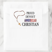 Rectangulaire Proud Devout American Christian Sticker (Sac)