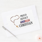 Rectangulaire Proud Devout American Christian Sticker (Enveloppe)