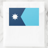 Rectangulaire Rectangle sticker with Flag of Minnesota, USA (Sac)