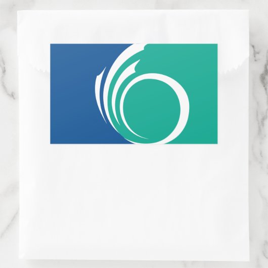 Rectangulaire Rectangle sticker with Flag of Ottawa, Canada (Sac)