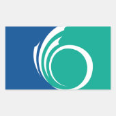 Rectangulaire Rectangle sticker with Flag of Ottawa, Canada (Devant)