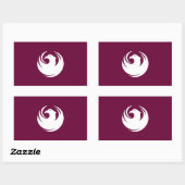 Rectangulaire Rectangle sticker with Flag of Phoenix City, USA (Feuille)