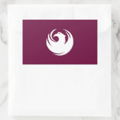 Rectangulaire Rectangle sticker with Flag of Phoenix City, USA (Sac)