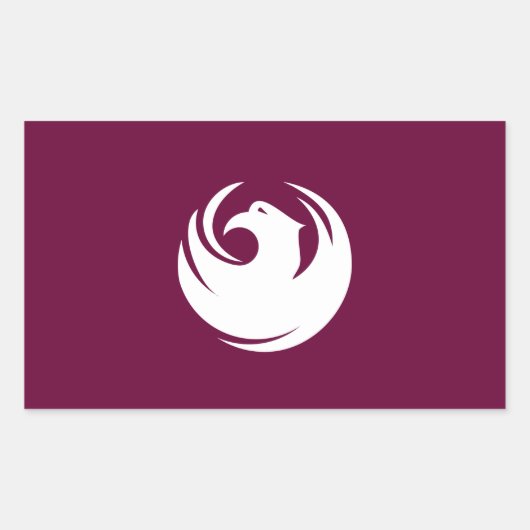Rectangulaire Rectangle sticker with Flag of Phoenix City, USA (Devant)