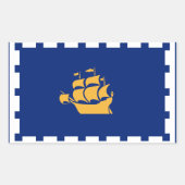 Rectangulaire Rectangle sticker with Flag of Quebec City, Canada (Devant)