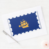 Rectangulaire Rectangle sticker with Flag of Quebec City, Canada (Enveloppe)