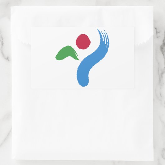 Rectangulaire Rectangle sticker with Flag of Seoul (Sac)
