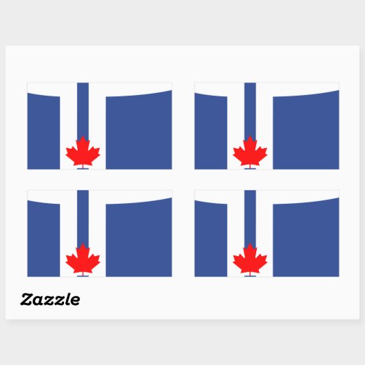 Rectangulaire Rectangle sticker with Flag of Toronto (Feuille)
