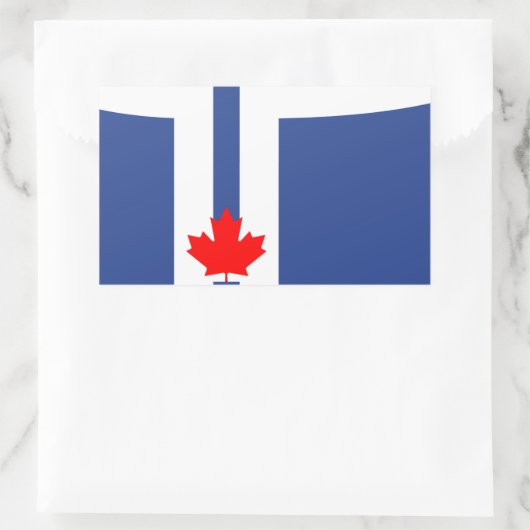 Rectangulaire Rectangle sticker with Flag of Toronto (Sac)