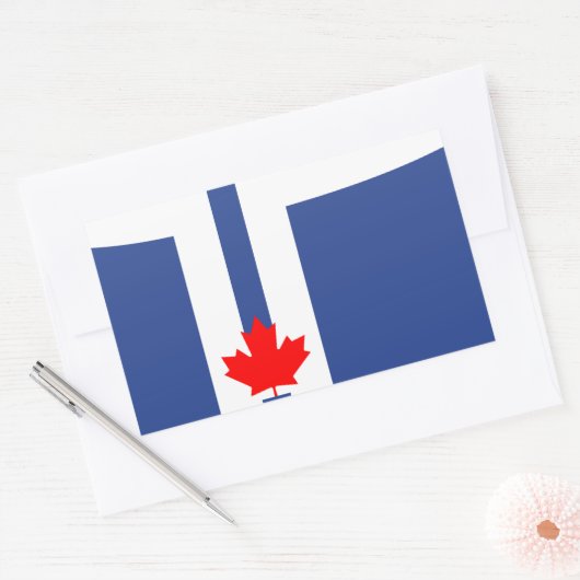 Rectangulaire Rectangle sticker with Flag of Toronto (Enveloppe)