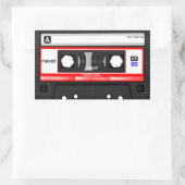 Rectangulaire RETRO CASSETTE TAPE STICKER les années 70 80s 90s (Sac)