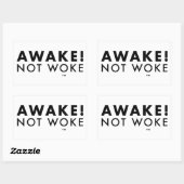 Rectangulaire Réveillez-vous ! Sticker LOGO Not Woke™ (Feuille)