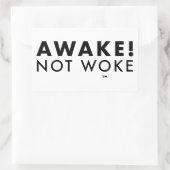 Rectangulaire Réveillez-vous ! Sticker LOGO Not Woke™ (Sac)