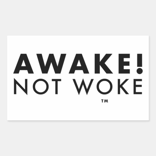 Rectangulaire Réveillez-vous ! Sticker LOGO Not Woke™ (Devant)