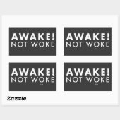 Rectangulaire Réveillez-vous ! Sticker LOGO Not Woke™ (Feuille)