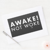 Rectangulaire Réveillez-vous ! Sticker LOGO Not Woke™ (Enveloppe)