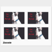 Rectangulaire Rex Le téléviseur Terrier Fermez votre sticker tro (Feuille)