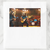 Rectangulaire Rockin' Bears : Sticker musical à 2 pièces pour vo (Sac)