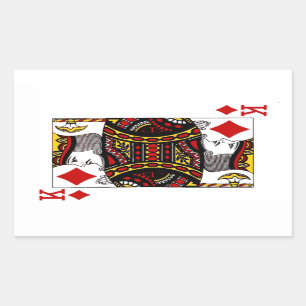 Rectangulaire Roi des diamants - Sticker de rectangle