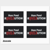 Rectangulaire Ron Paul Revolution Sticker Large Square -4 pieces (Feuille)