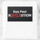Rectangulaire Ron Paul Revolution Sticker Large Square -4 pieces (Sac)