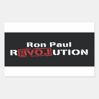 Rectangulaire Ron Paul Revolution Sticker Large Square -4 pieces