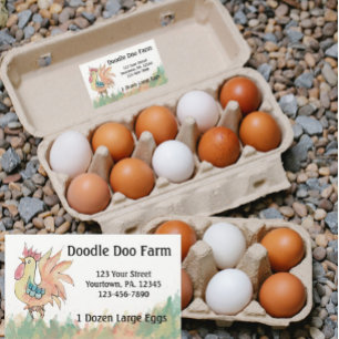 Rectangulaire Rooster Custom Eggs Sticker