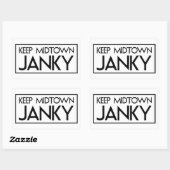 Rectangulaire Sacramento Sticker "Keep Midtown Janky" (Feuille)