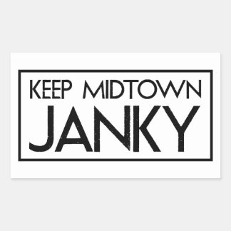 Rectangulaire Sacramento Sticker "Keep Midtown Janky"