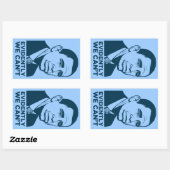 Rectangulaire Sad Obama Sticker Set (Feuille)