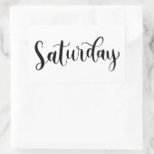 Rectangulaire Samedi - Calligraphie / Sticker à lettres (Sac)