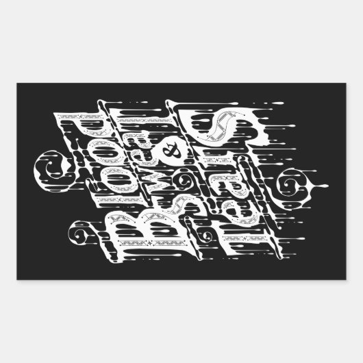 Rectangulaire Sang, Sueur & Larmes - Sticker (Devant)