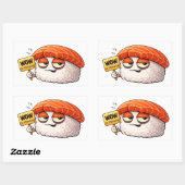 Rectangulaire Sarcastic Sushi Roll Sticker (Feuille)