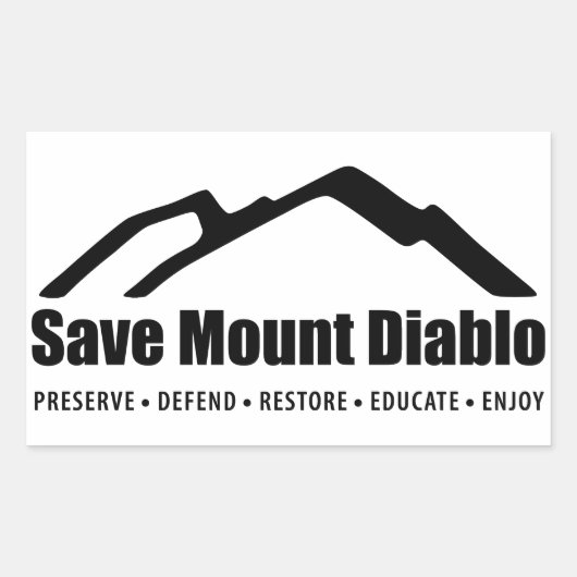 Rectangulaire Save Mount Diablo Sticker (Devant)