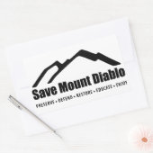 Rectangulaire Save Mount Diablo Sticker (Enveloppe)