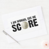 Rectangulaire See Me Score - Sticker pour balle molle (Enveloppe)
