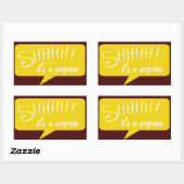 Rectangulaire Shhh Surprise Party - Sticker - Maroon et or (Feuille)